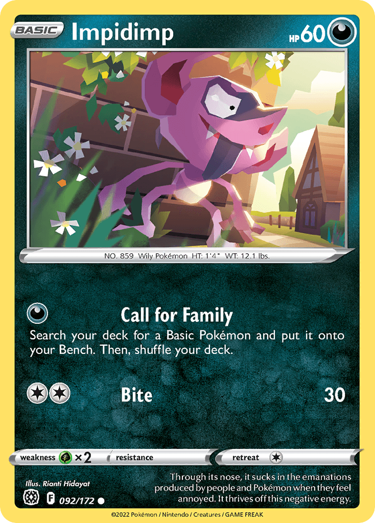 Impidimp Pokémon card
