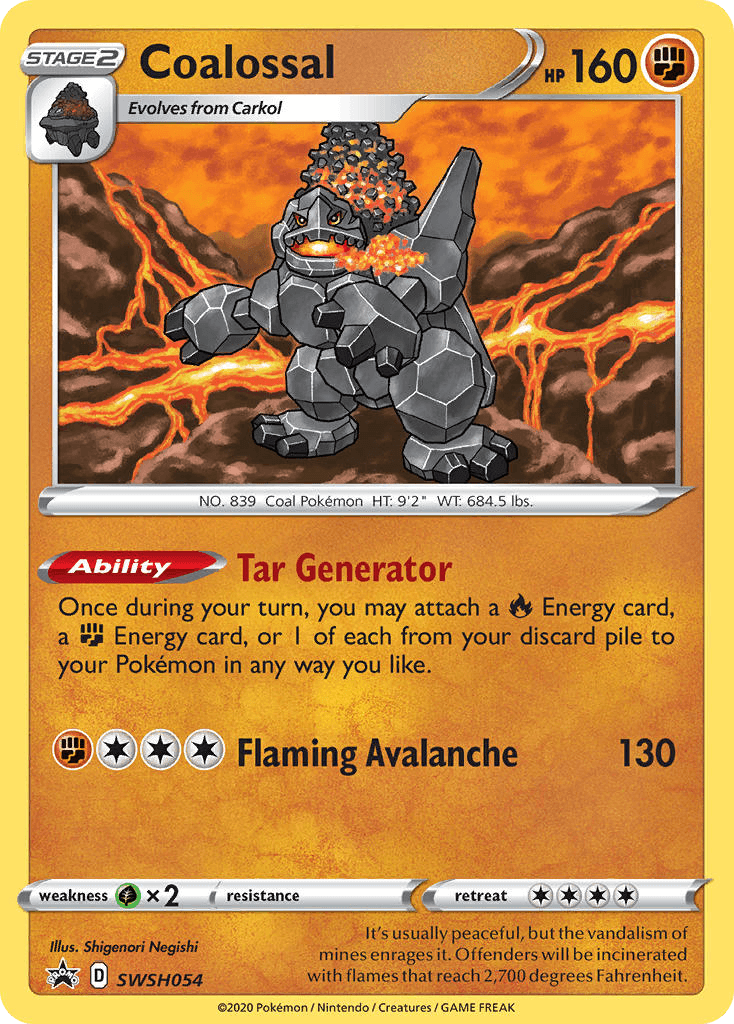 Coalossal Pokémon card