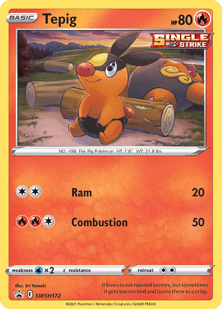 Tepig Pokémon card