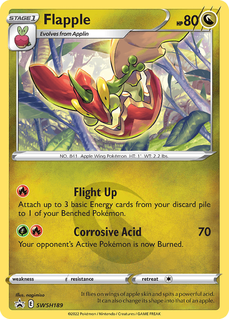 Flapple Pokémon card