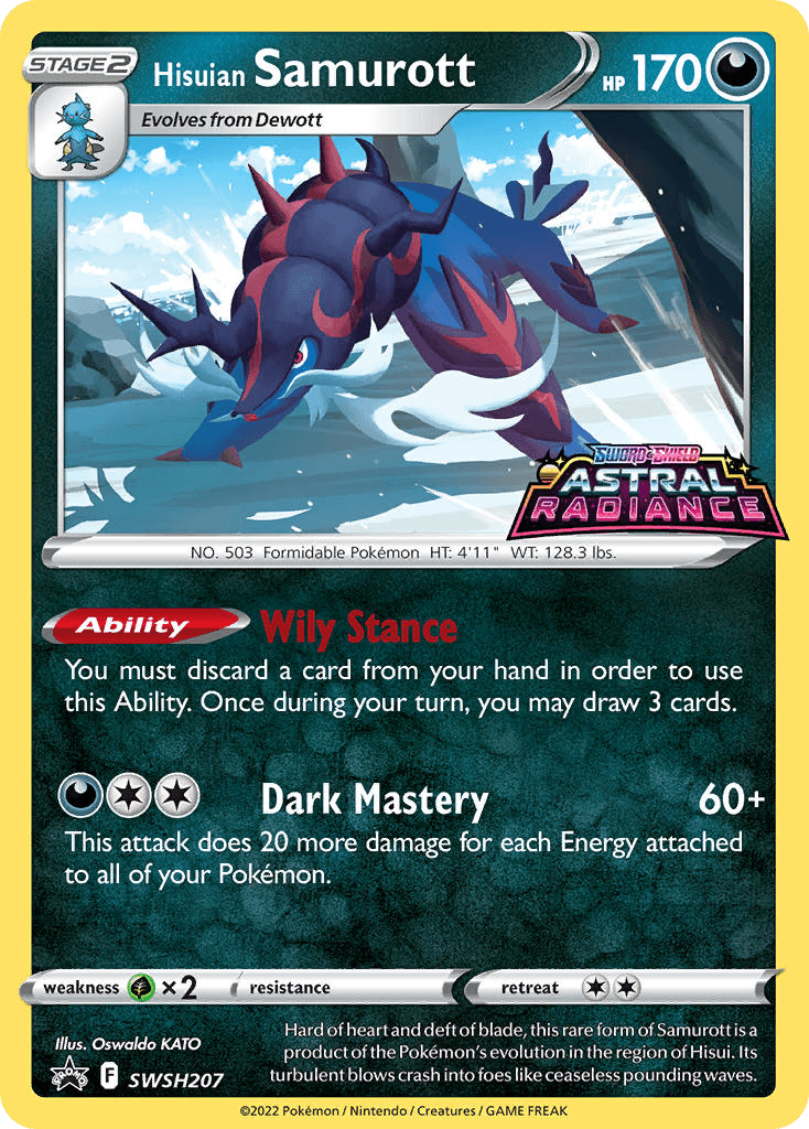 Hisuian Samurott Pokémon card