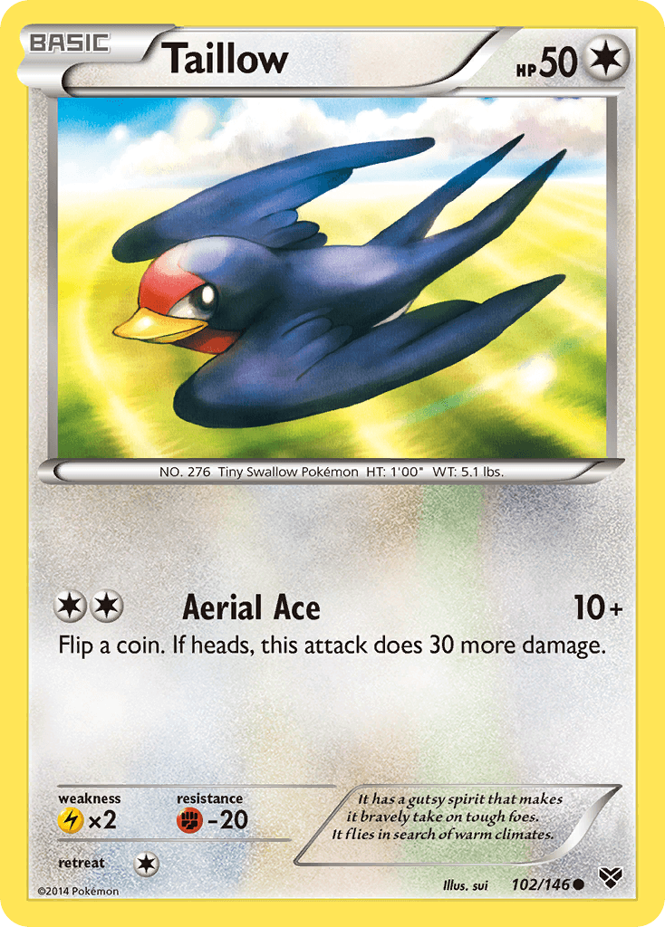 Taillow Pokémon card