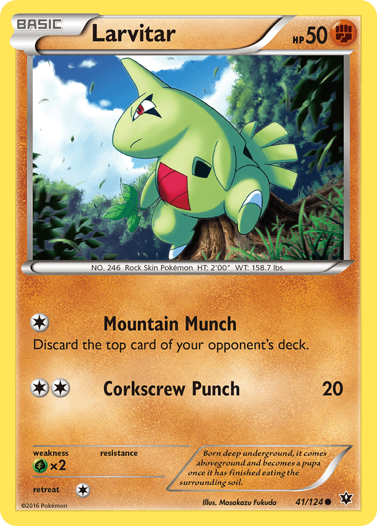 Larvitar Pokémon card