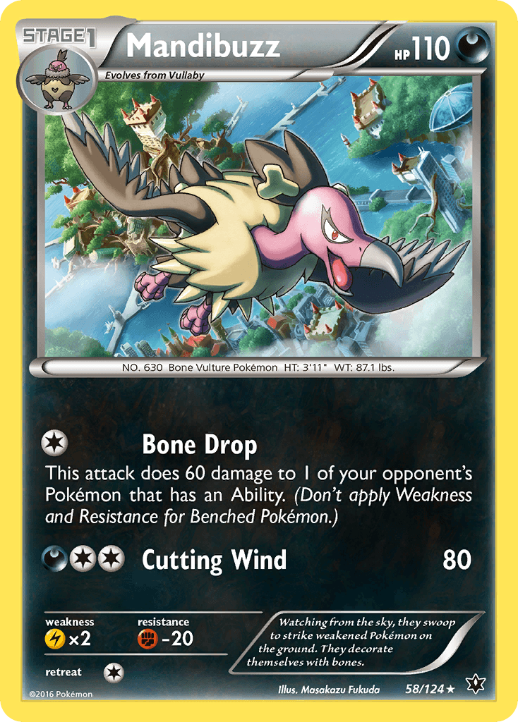 Mandibuzz Pokémon card