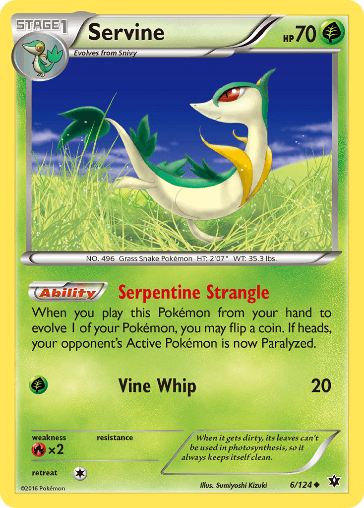 Servine Pokémon card