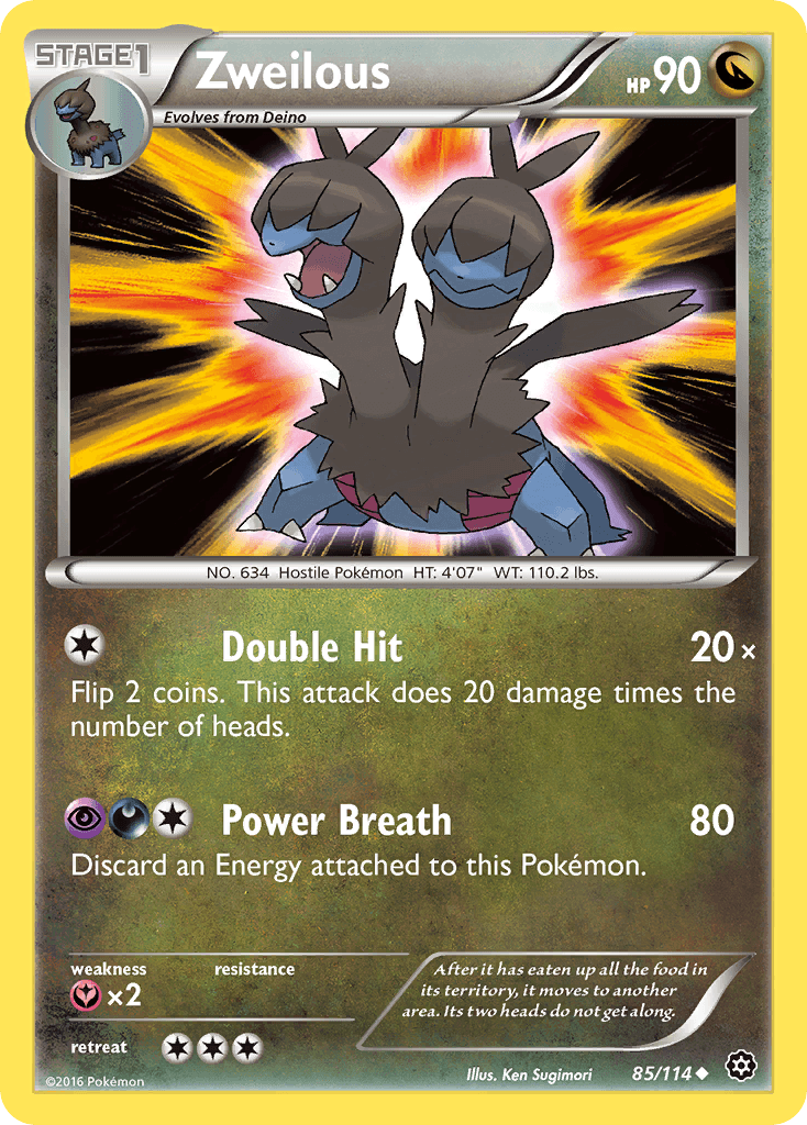 Zweilous Pokémon card