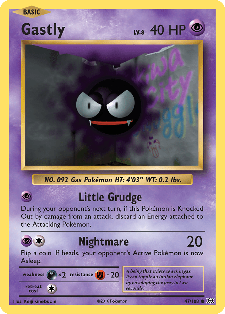 Gastly Pokémon card