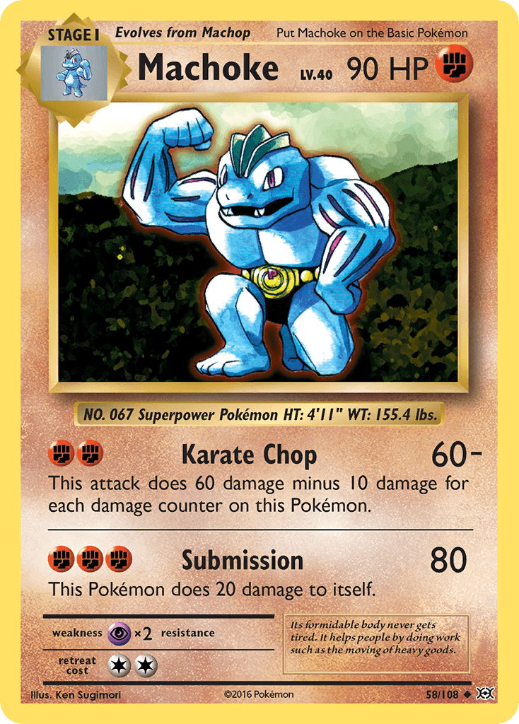 Machoke Pokémon card