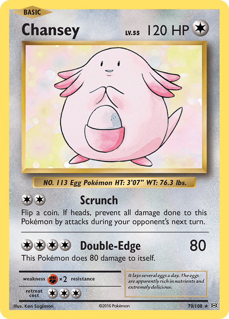 Chansey Pokémon card