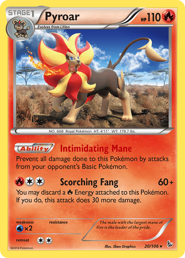 Pyroar Pokémon card