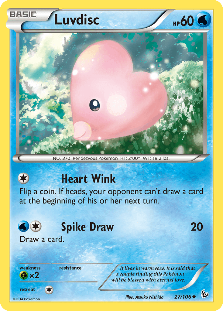 Luvdisc Pokémon card