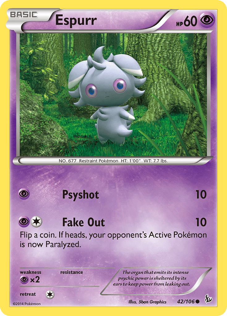 Espurr Pokémon card