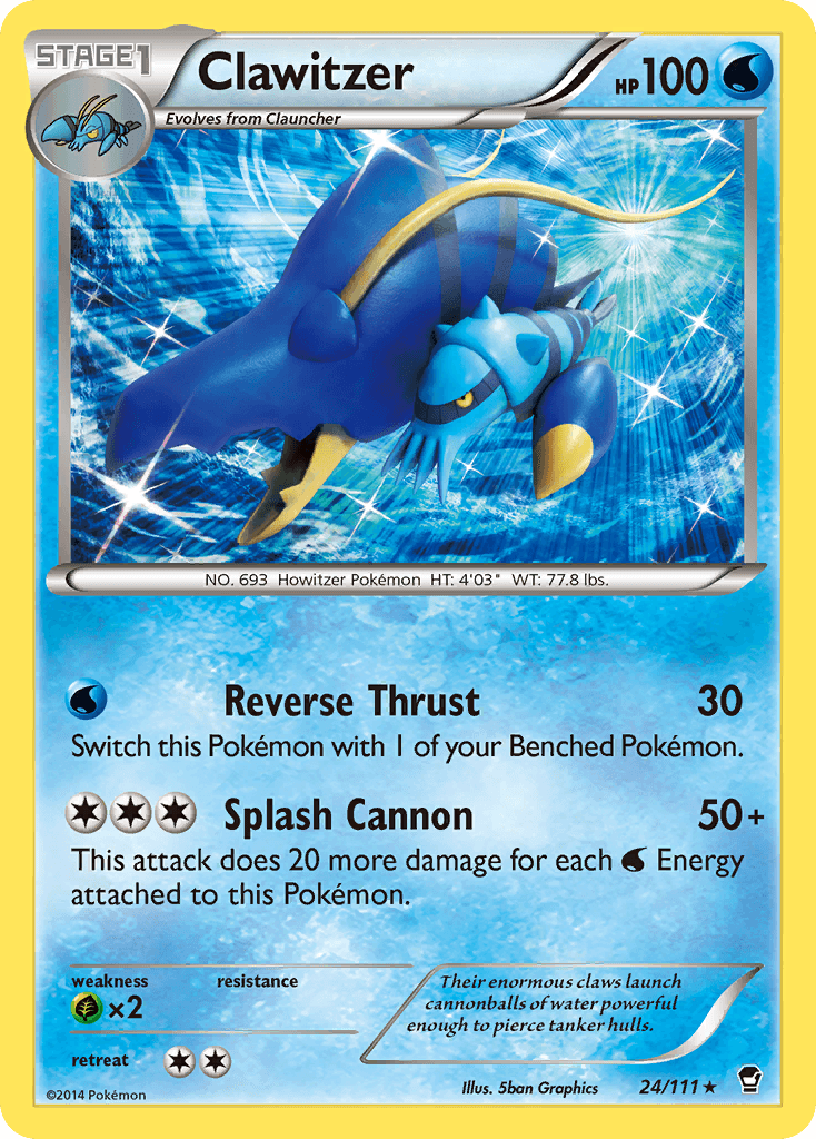 Clawitzer Pokémon card