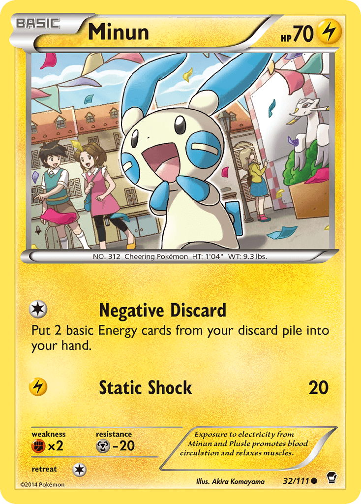 Minun Pokémon card