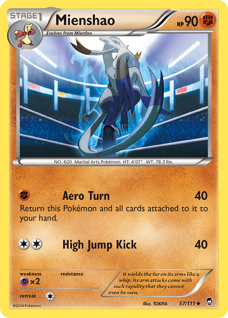 Mienshao Pokémon card