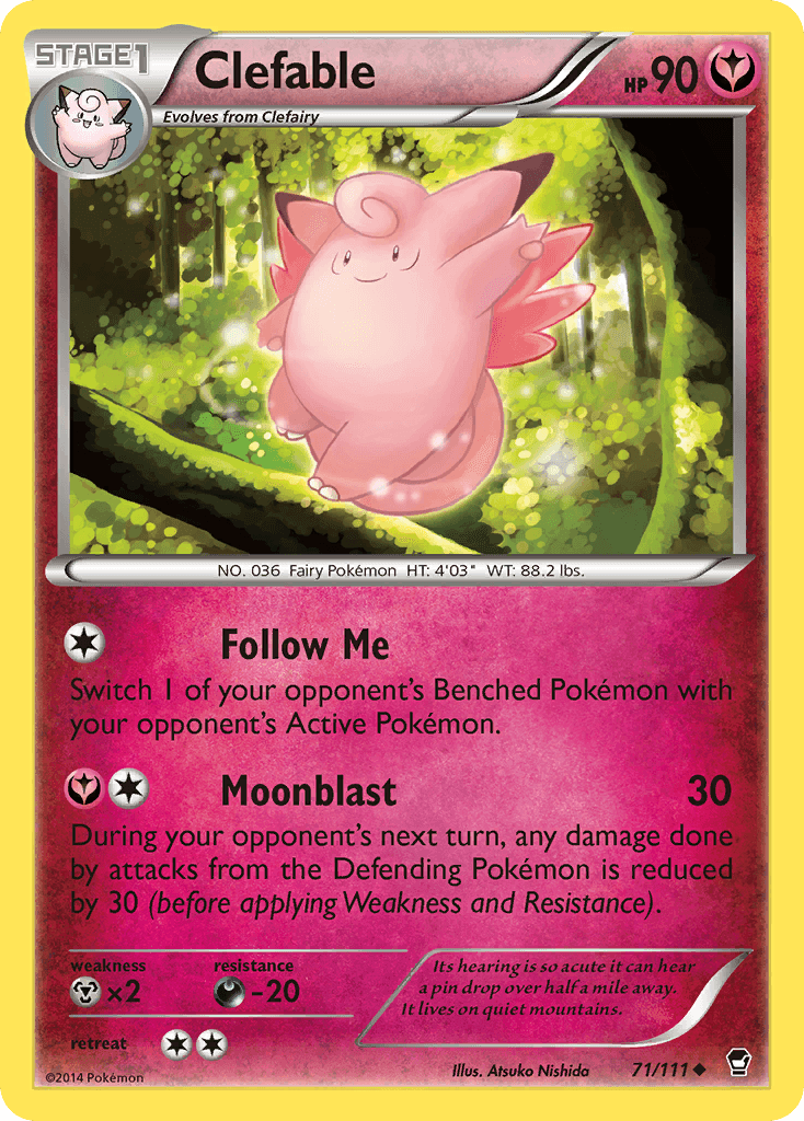 Clefable Pokémon card