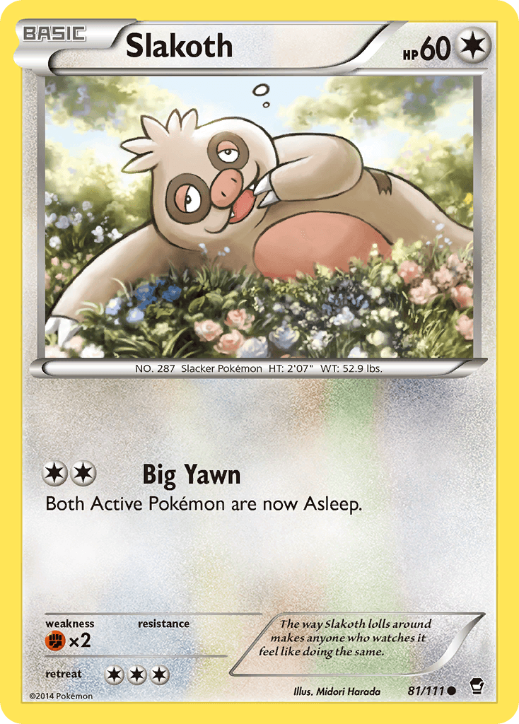 Slakoth Pokémon card