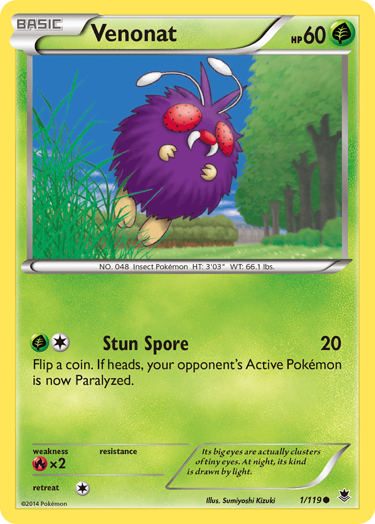 Venonat Pokémon card