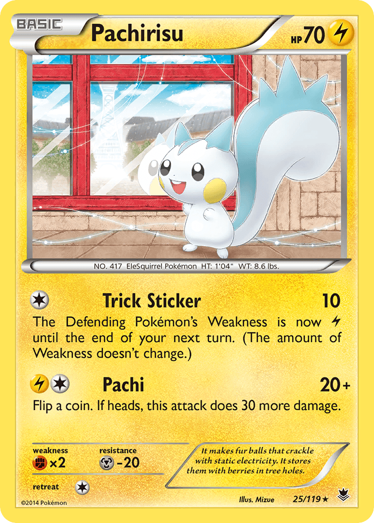 Pachirisu Pokémon card