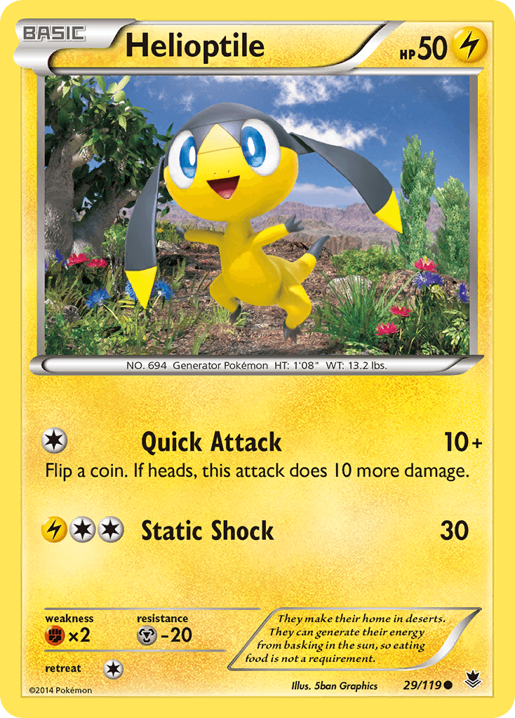 Helioptile Pokémon card