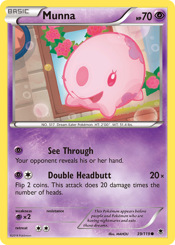 Munna Pokémon card