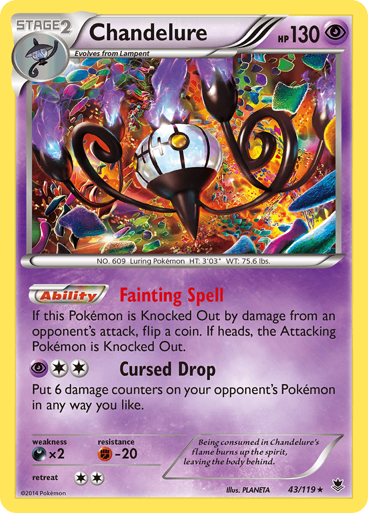 Chandelure Pokémon card