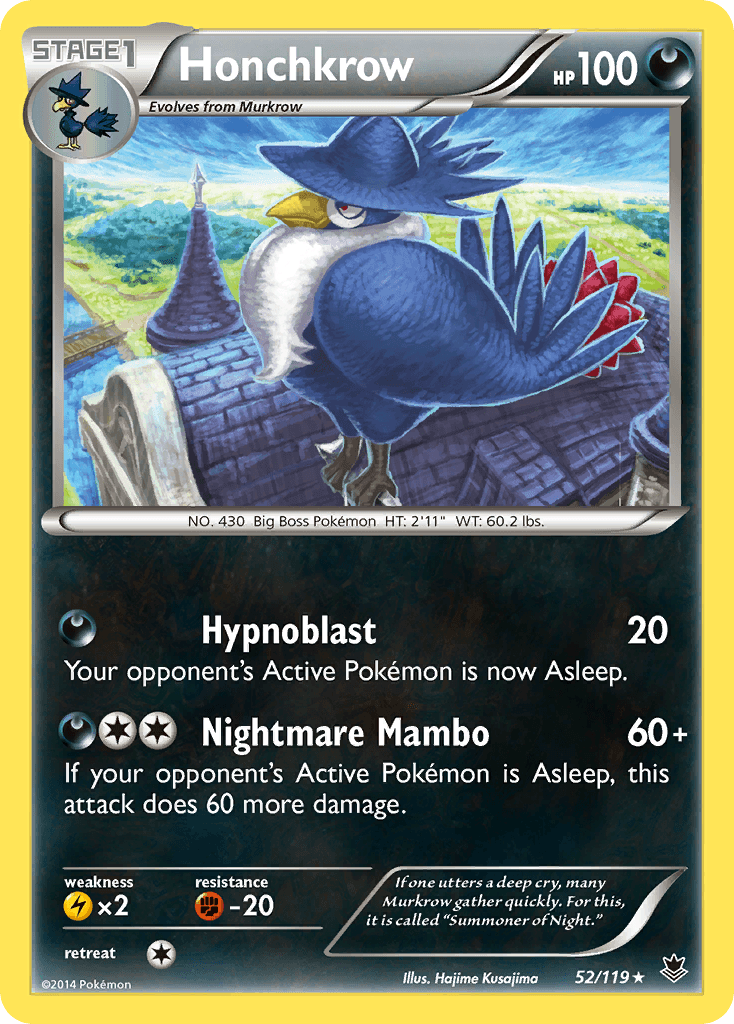 Honchkrow Pokémon card