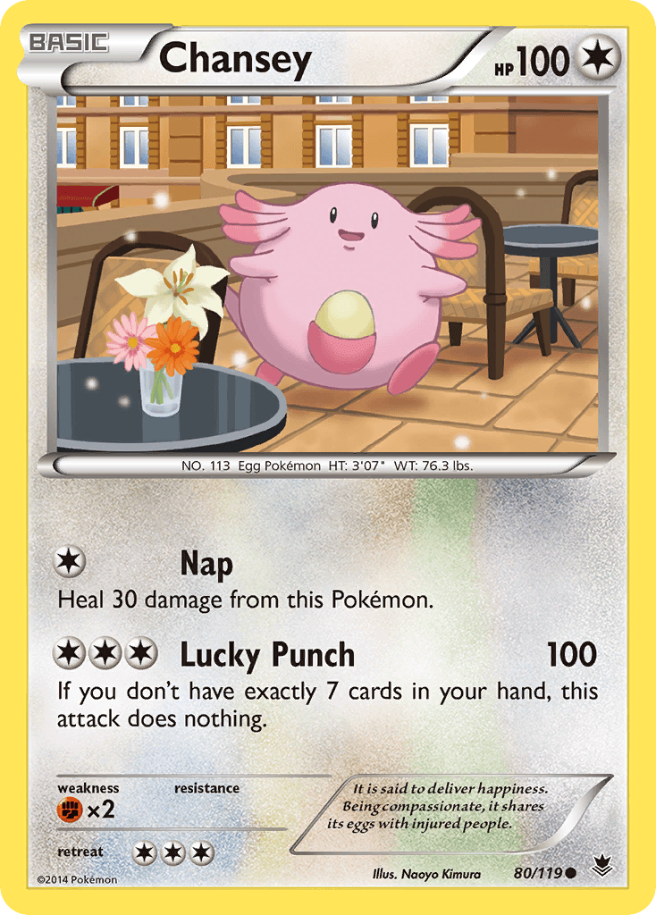 Chansey Pokémon card