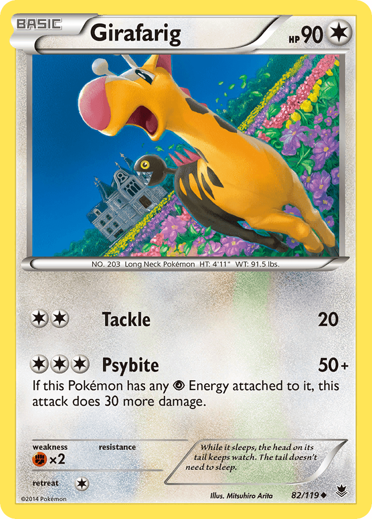 Girafarig Pokémon card