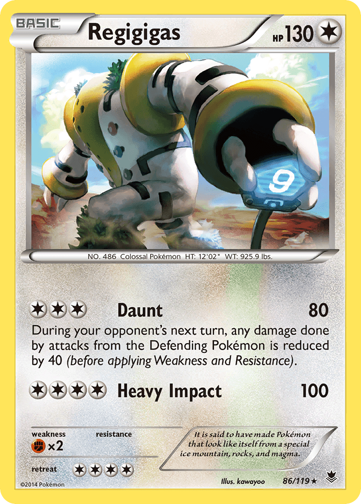 Regigigas Pokémon card