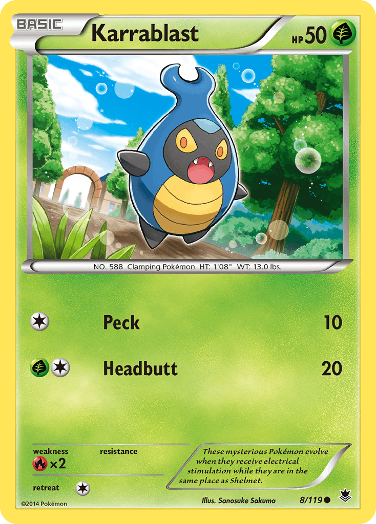 Karrablast Pokémon card