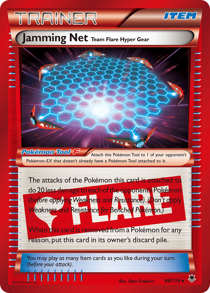 Jamming Net Team Flare Hyper Gear Pokémon card