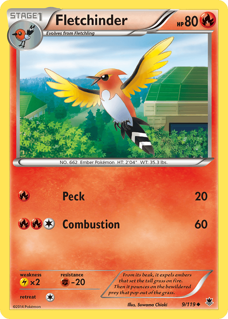 Fletchinder Pokémon card