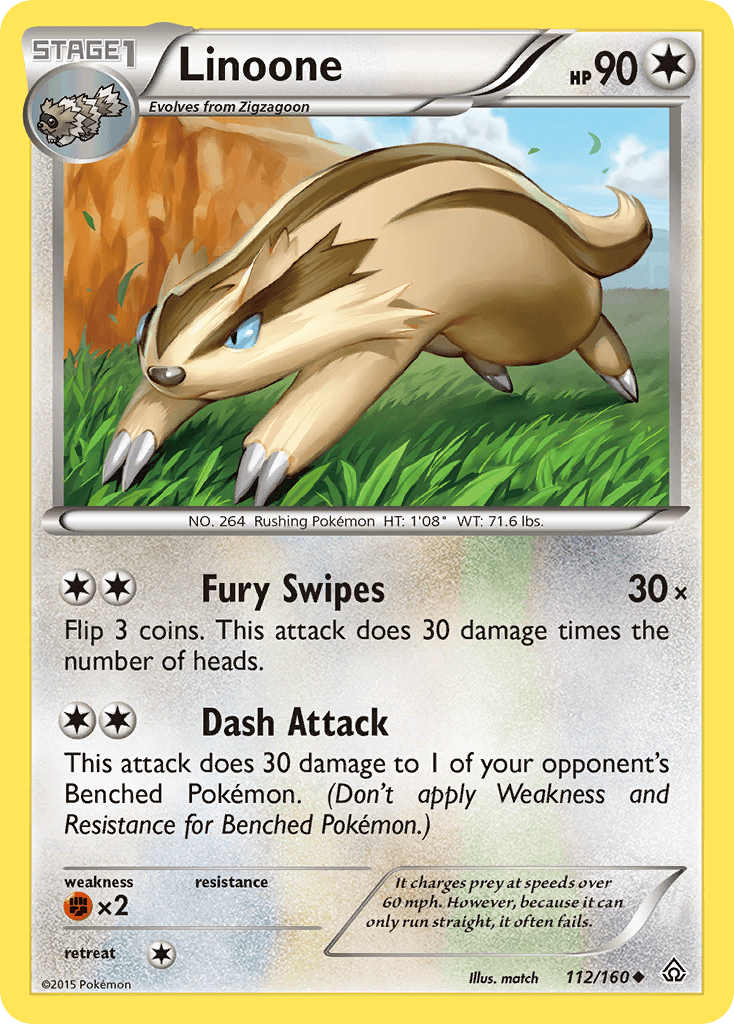 Linoone Pokémon card