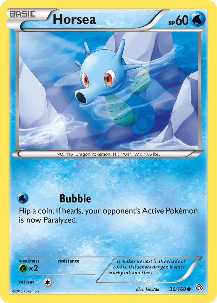 Horsea Pokémon card