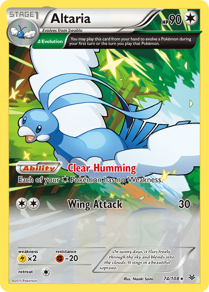 Altaria Pokémon card