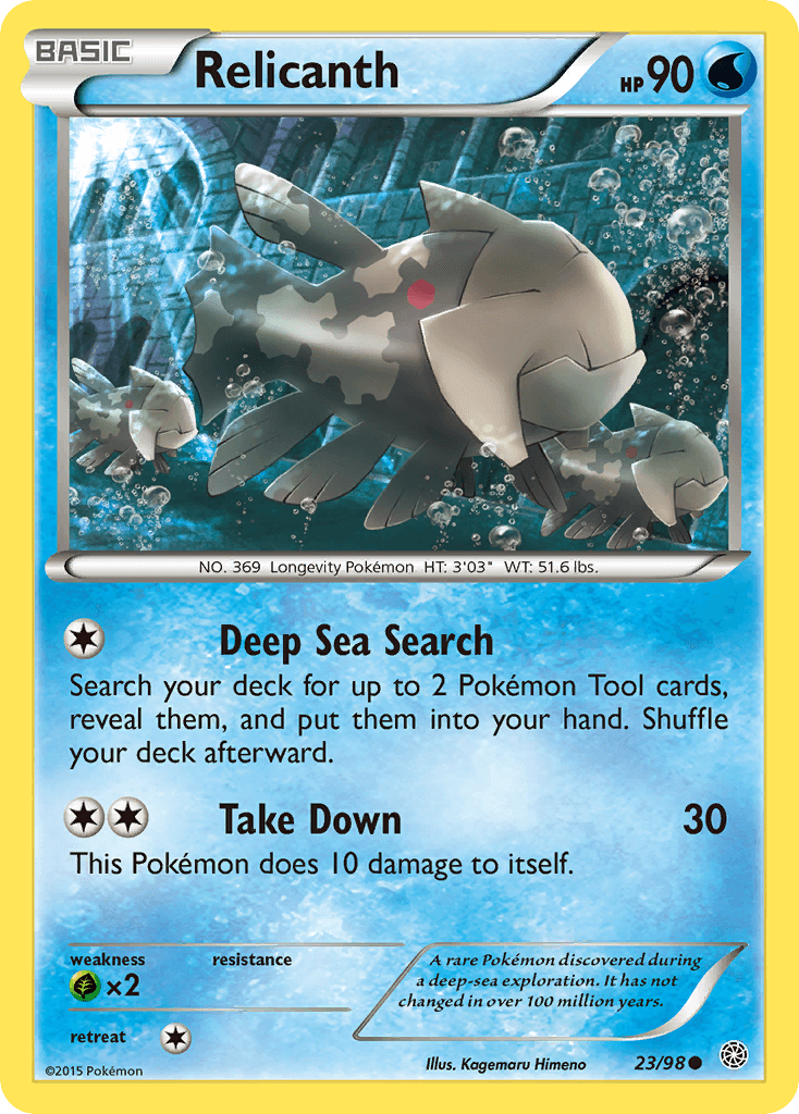 Relicanth Pokémon card