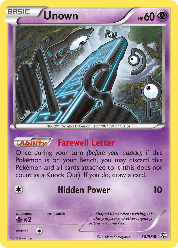 Unown Pokémon card
