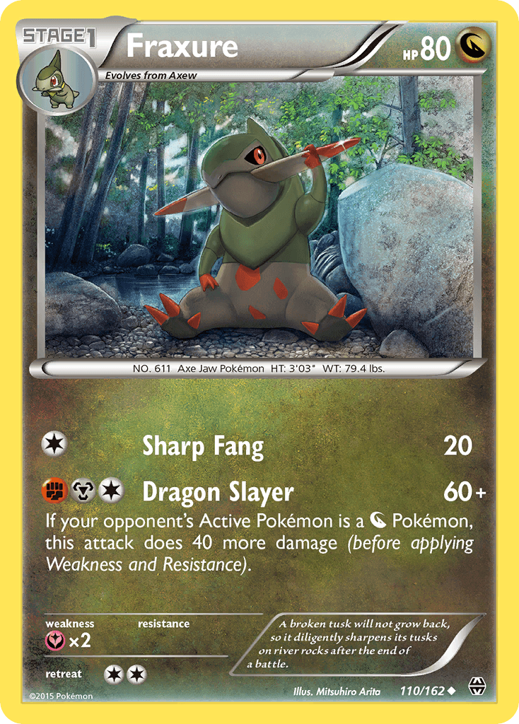 Fraxure Pokémon card