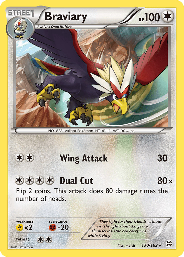 Braviary Pokémon card