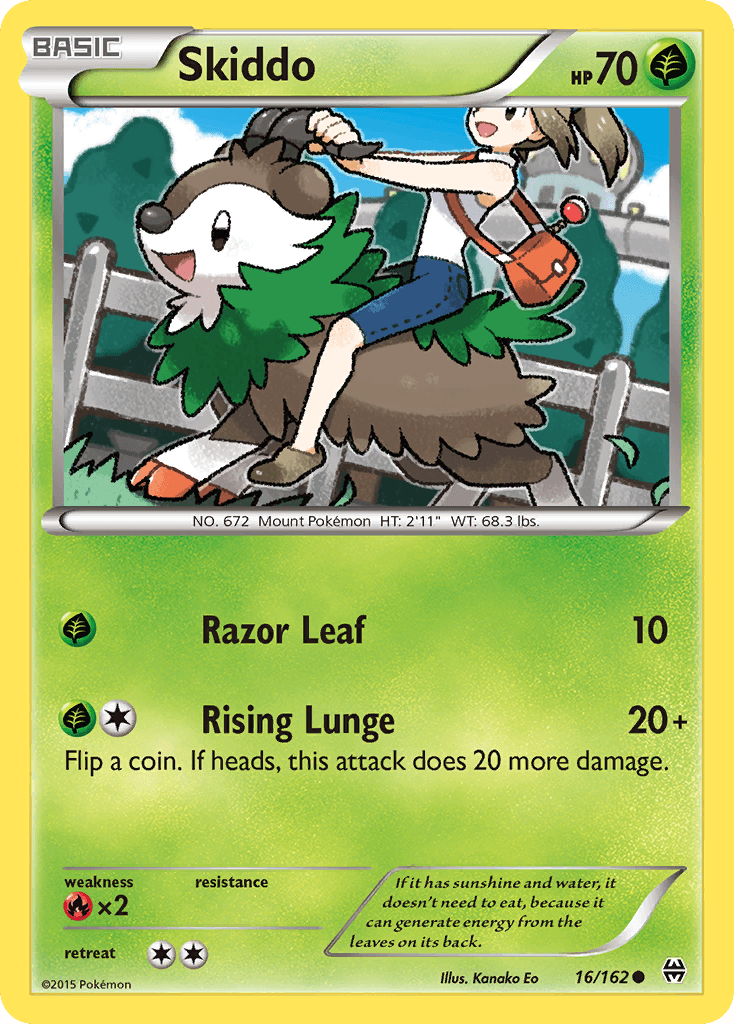 Skiddo Pokémon card