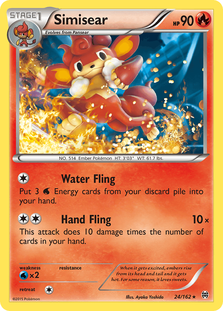 Simisear Pokémon card