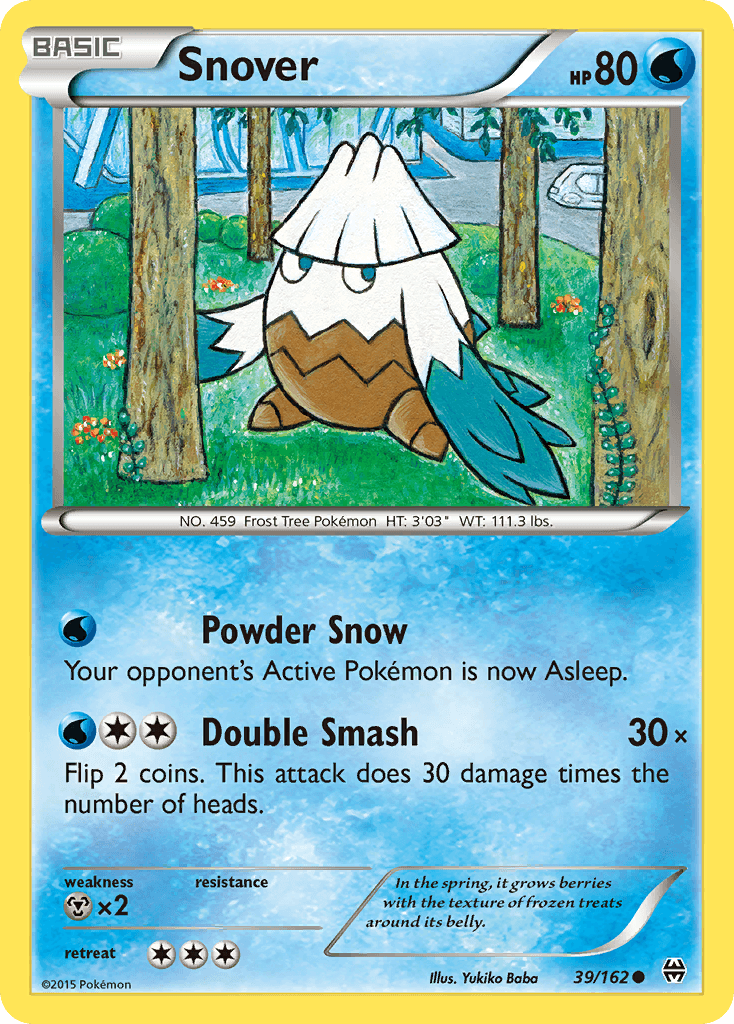Snover Pokémon card