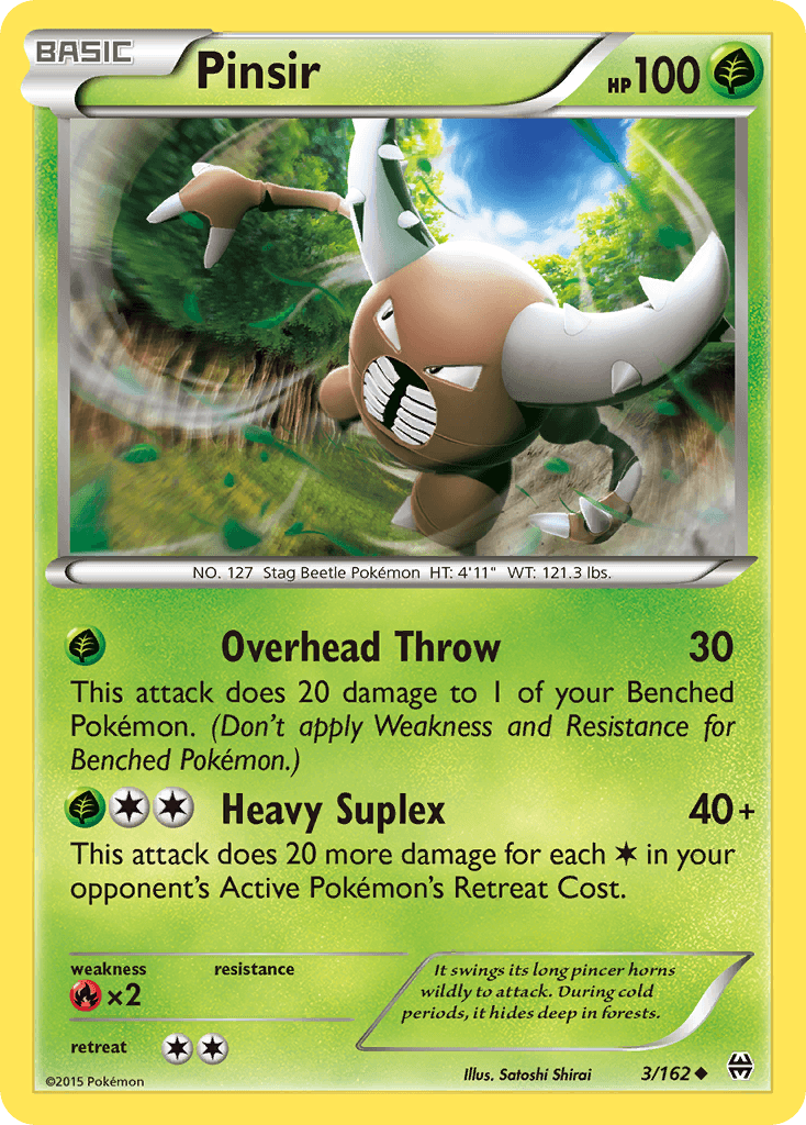 Pinsir Pokémon card