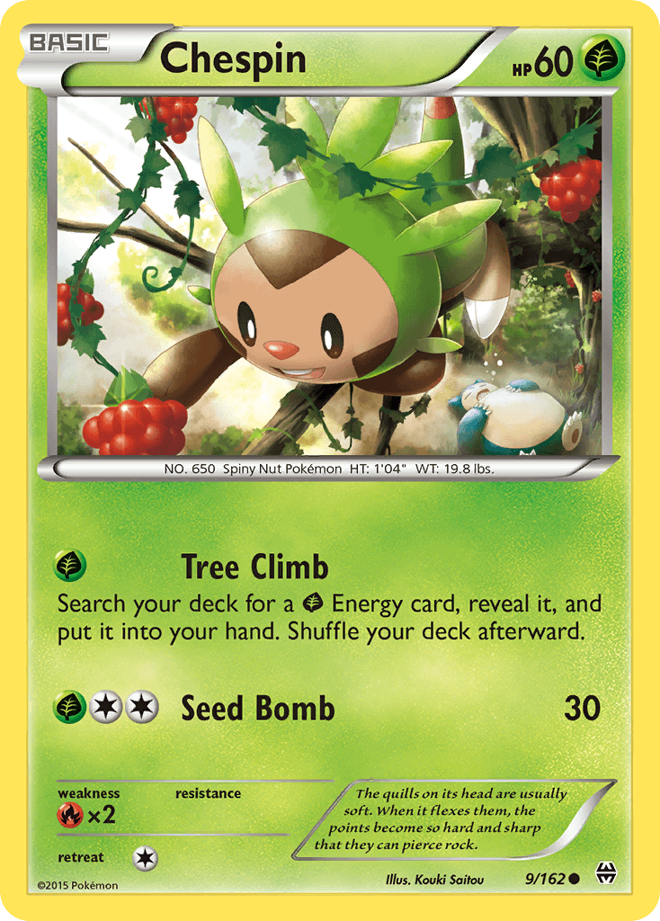 Chespin Pokémon card