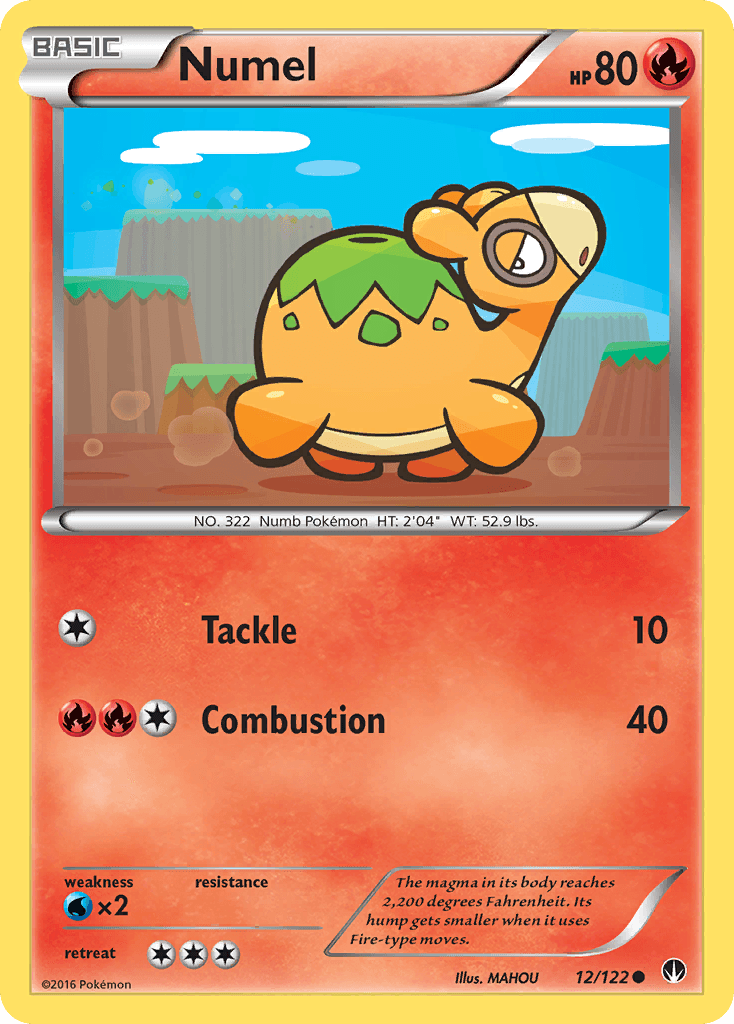 Numel Pokémon card