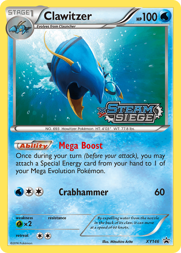 Clawitzer Pokémon card