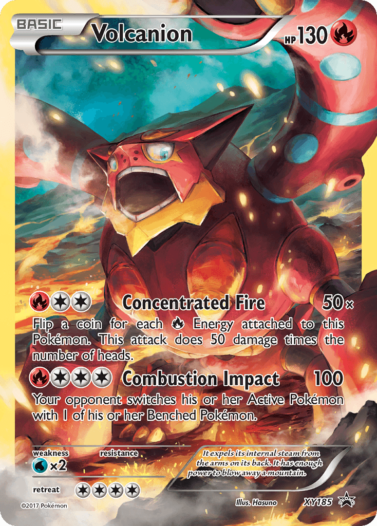 Volcanion Pokémon card