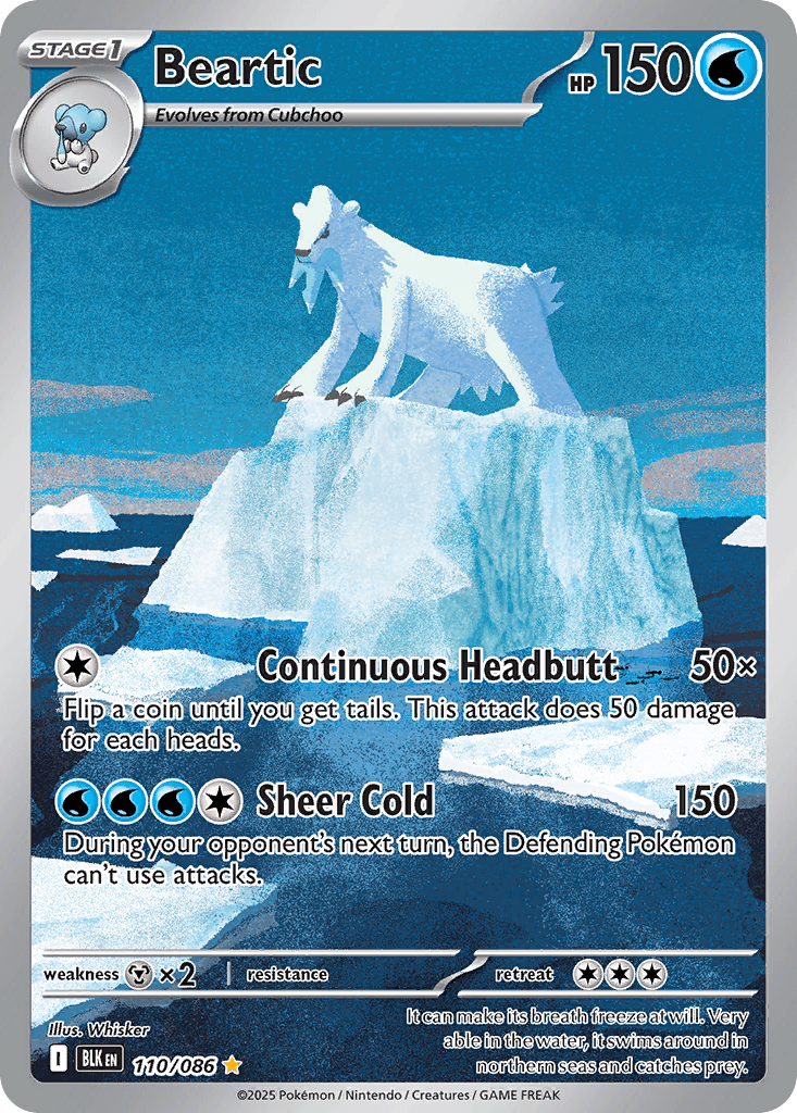 Beartic Pokémon card