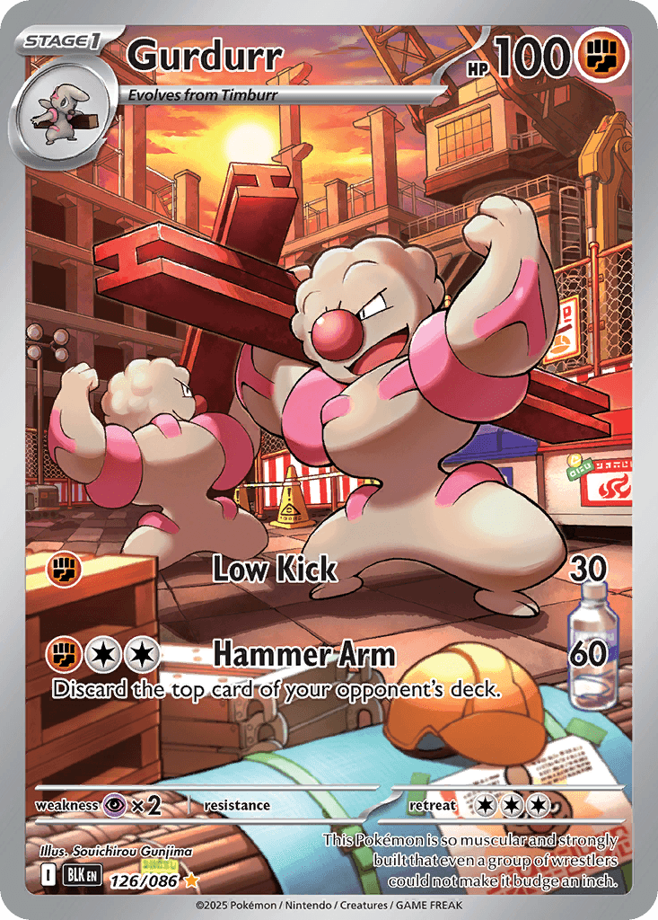 Gurdurr Pokémon card